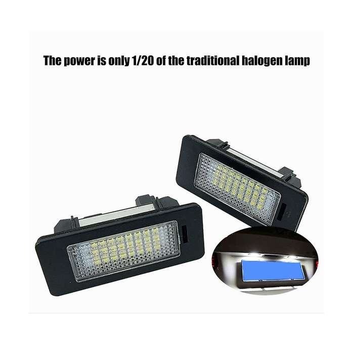 2Pcs 12V Car Rear LED License Number Plate Light 63267193293 63267165646 for E39 E82 E88 E90