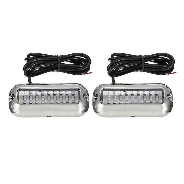 2Pcs 27 LED Stainless Steel Boat Transom Light Underwater Pontoon Marine Ship Light Waterproof Marin