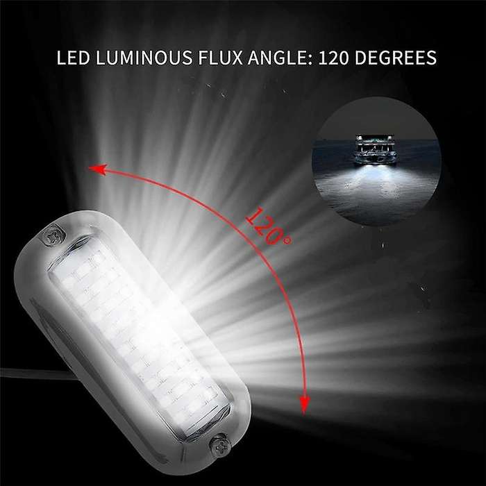 2Pcs 27 LED Stainless Steel Boat Transom Light Underwater Pontoon Marine Ship Light Waterproof Marin