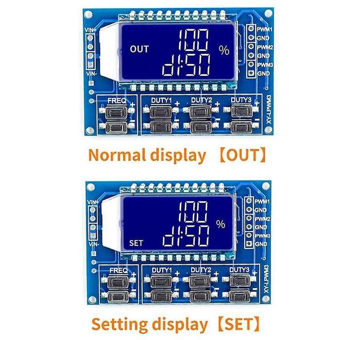 2Pcs 3 Channel PWM Pulse Generator Adjustable Frequency Module