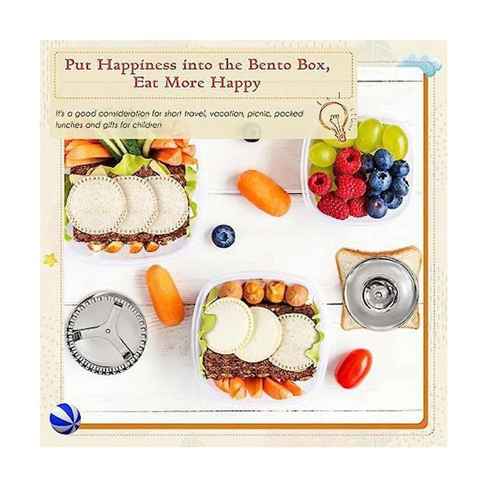 2Pcs 304 Stainless Steel Sandwich Cutter, Peanut/Butter Sandwich Cutter and Sealer for DIY Kids Lunc