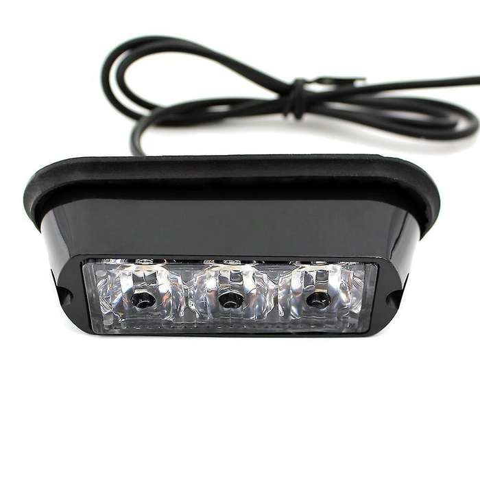 2Pcs 3-Led Strobe Light Yellow Waterproof Emergency Flash Turn Signal Side Warning Light for Suv Pic