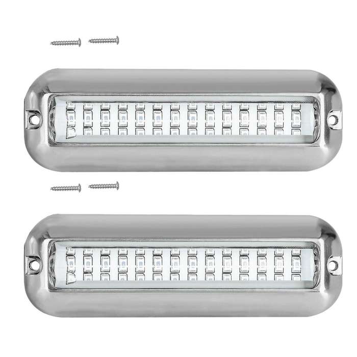 2PCS 42 LED Underwater Fishing Light 12V Boat Transom Night Light Water Landscape Lighting for Marin
