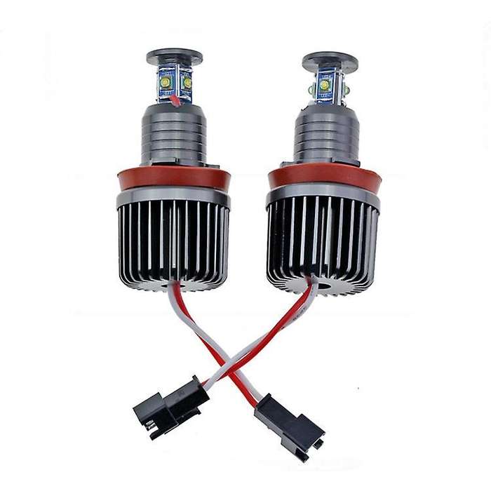 2Pcs 40W H8 LED Error Free Angel Eyes Light Headlight Lamp for - E90 E92 E82 E60 E70 X5 E71 X6 Fog L