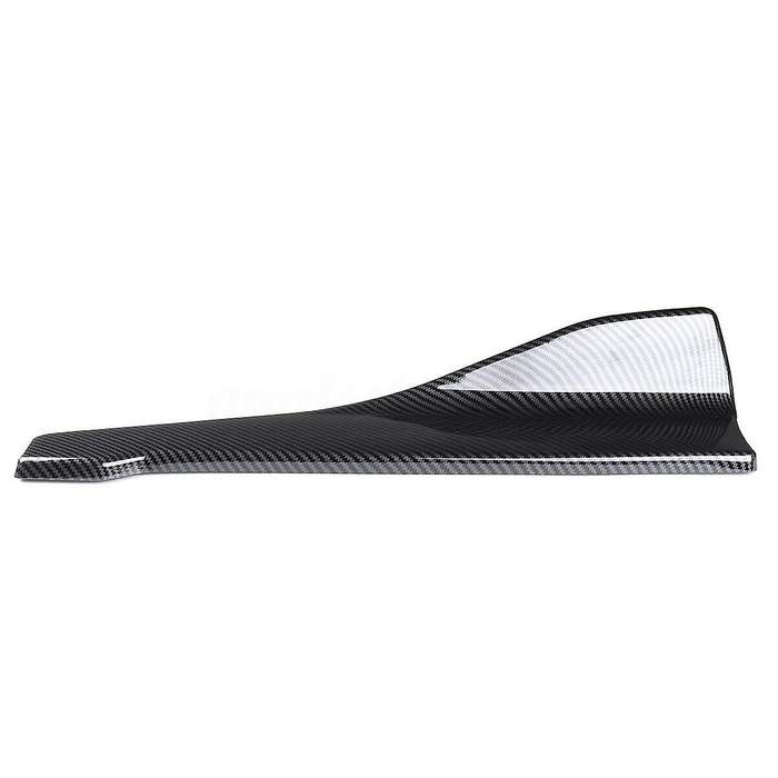 2Pcs 48cm Carbon Fiber ABS Rear Bumper Protector Diffuser Lip Splitter Apron Spoiler Side Skirt Univ