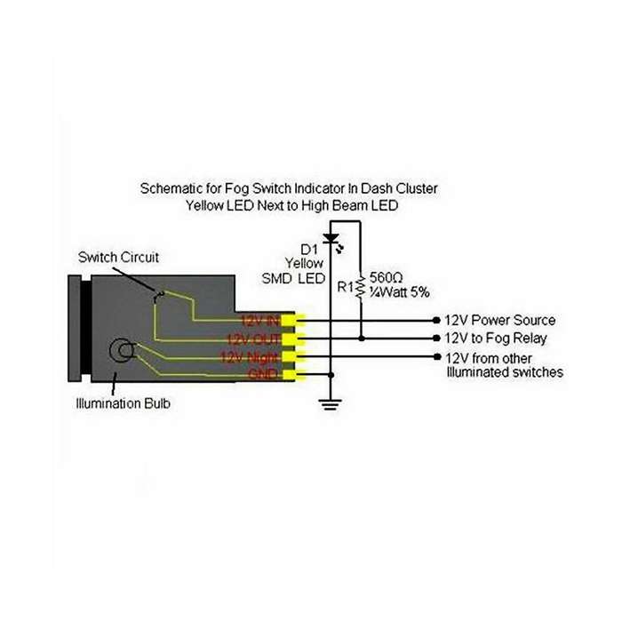 2pcs 4-pole 12v Push Button Switch with Led Background Indicator Lights for Fog Lights Drl Led Ligh
