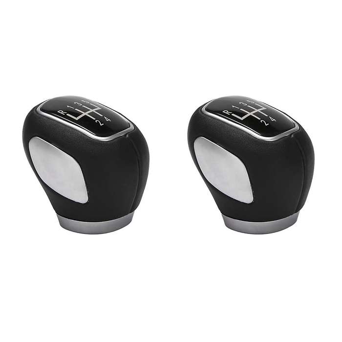 2pcs 5 Speed Manual Gear Shift Knob Shifter Lever Head for 2009-2015