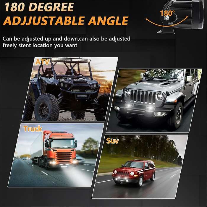 2PCS 6 Inch LED Light Bar, 80W Fog Light Off Road Lights Work Light Bar for Truck SUV ATV Boat Moto