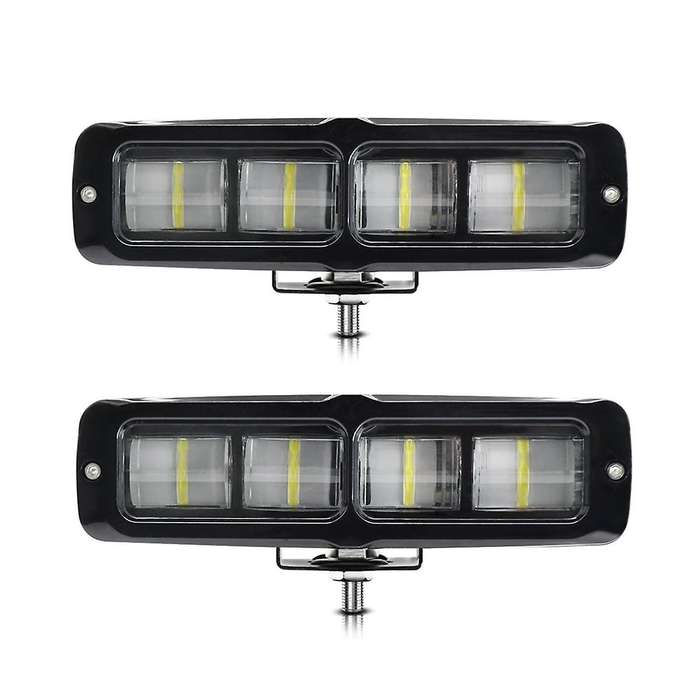 2PCS 6 Inch LED Light Bar, 80W Fog Light Off Road Lights Work Light Bar for Truck SUV ATV Boat Moto