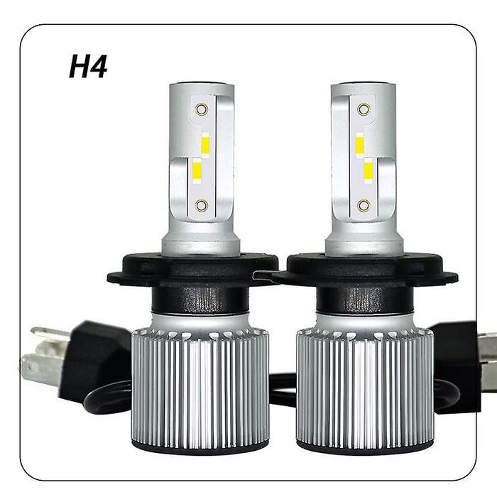 2Pcs 6000K Csp Car Led Headlight Bulb 50W 6400Lm Car Shape H4