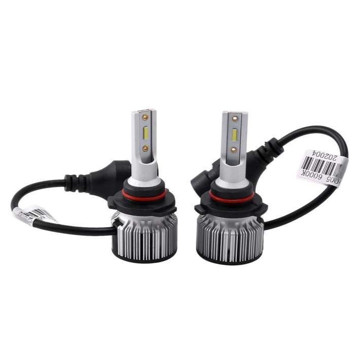 2Pcs 6000K Csp Car Led Headlight Bulb 50W 6400Lm Car Shape 9005