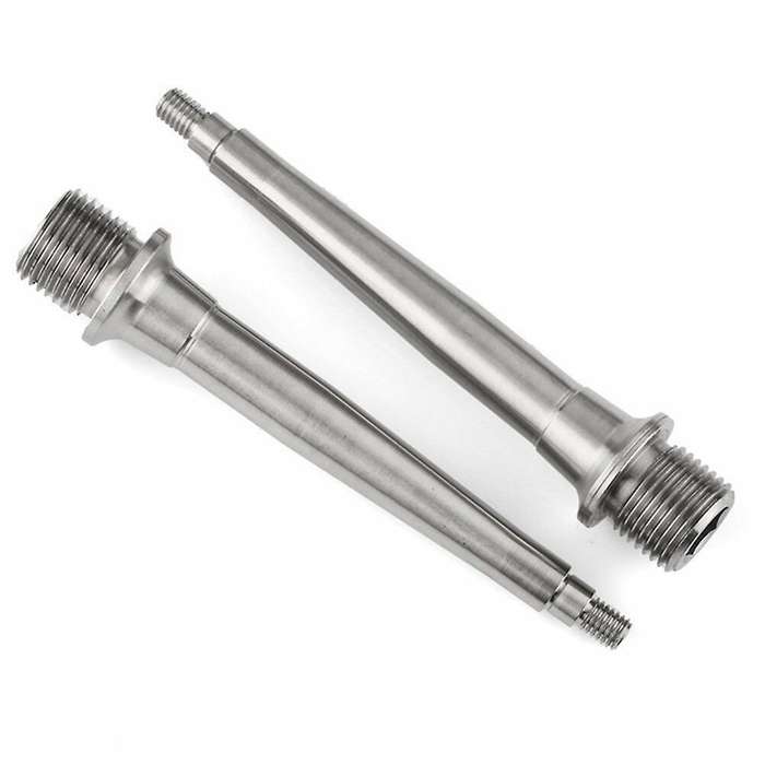 2Pcs 93Mm Titanium/Ti Spindle/Axles Foot Shaft Pedals Bearing Titanium Pedal Shaft Titanium Alloy Pe
