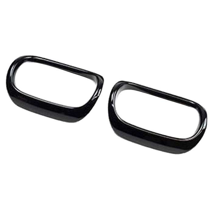 2PCS ABS Bright Black Interior Dashboard Side Outlet Cover Trim for YARiS 20-21
