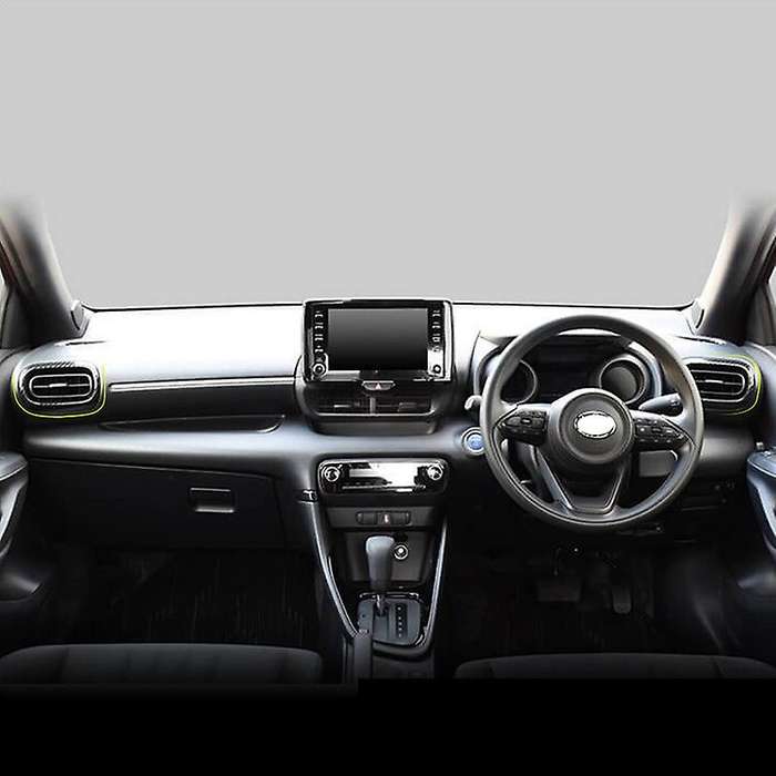 2PCS ABS Bright Black Interior Dashboard Side Outlet Cover Trim for YARiS 20-21