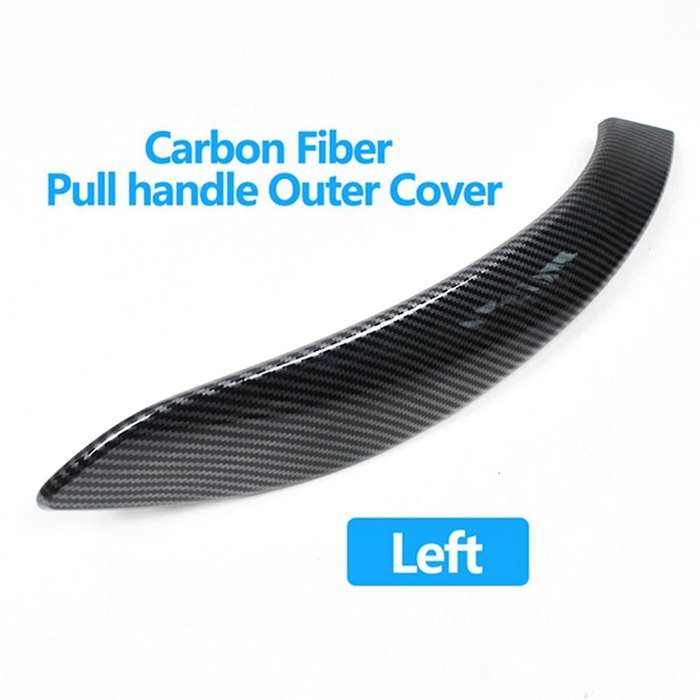 2Pcs ABS Carbon Fiber Door Handle Trim Interior Door Pull Handle Cover for 3 4 Series F30 F31 M3 F32