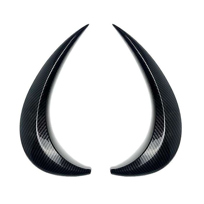 2PCS ABS Carbon Fiber Front Headlight Eyelids Eyelashs Covers for A5 2012 - 2018 Head Light Eyebrows