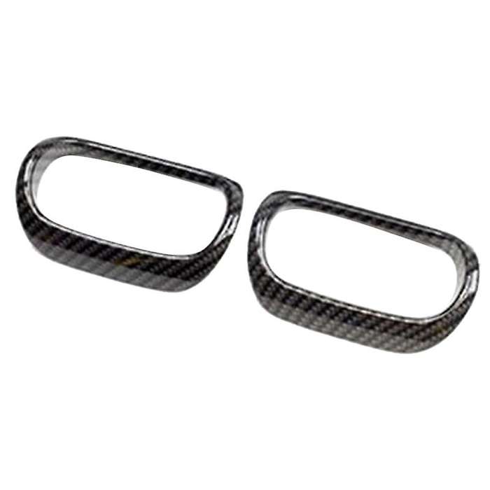 2PCS ABS Carbon Fiber Interior Dashboard Side Outlet Cover Trim for YARiS 20-21