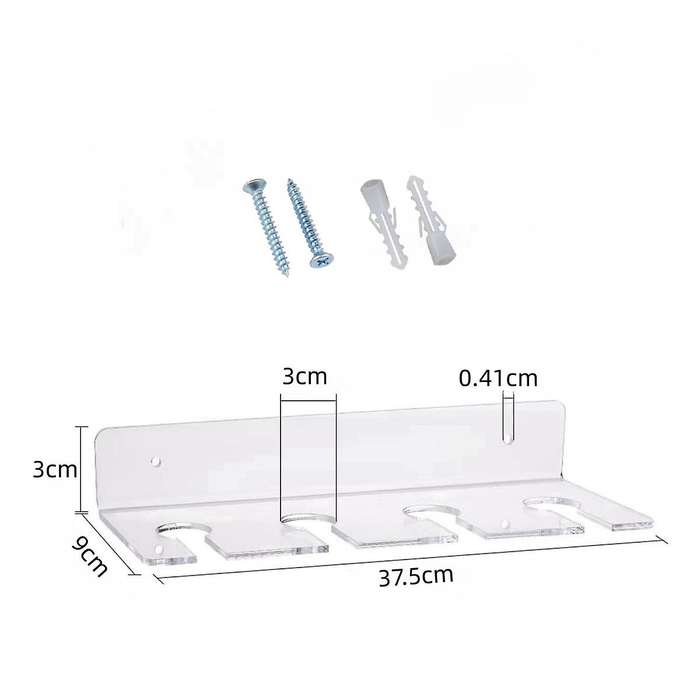 2PCS Acrylic Wine Glass Holder Wall Mounted Cup Holder Wine Glass Hanging Rack Kitchen Cupboard Bar