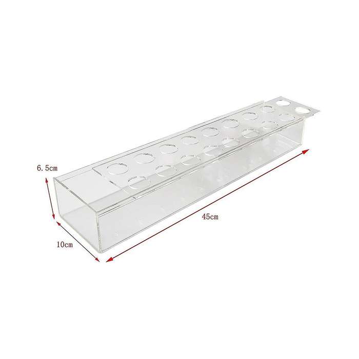 2Pcs Acrylic Rectangle Flower Vase Long Flower Container Planter Pot Decorative Vase for Office Tab
