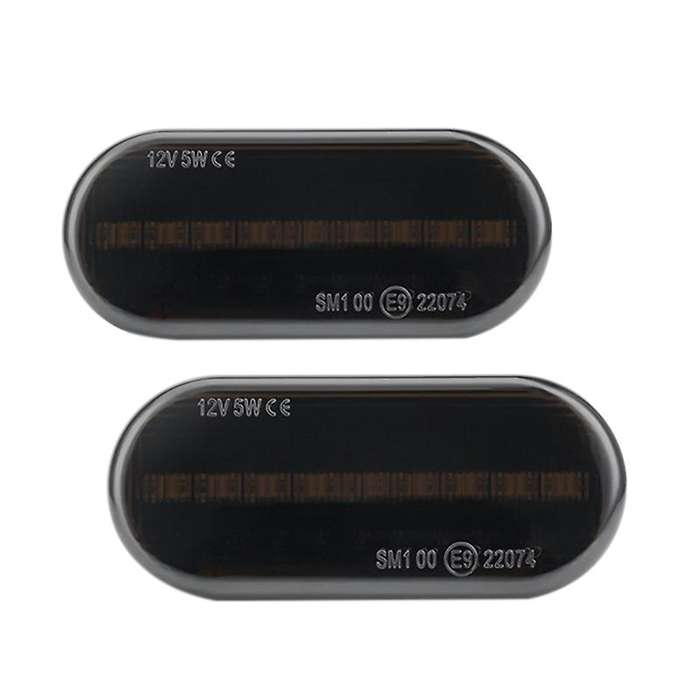 2Pcs Amber Led Side Marker Turn Signal Lights for for Octavia for Focus Mk2 (Black)