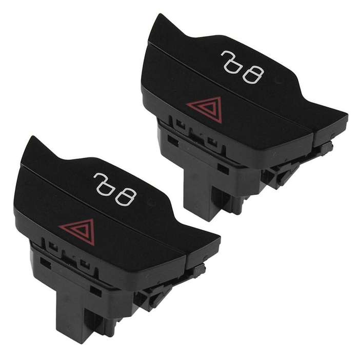 2Pcs Automotive Hazard Warning Light Door Lock Switch for C-MAX Kuga Transit