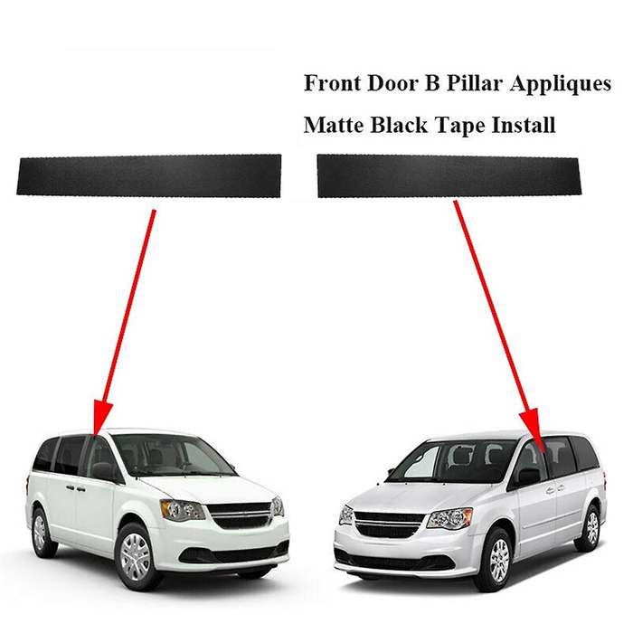 2pcs B Pillar Trim Cover Trim Applique Molding for Grand Caravan 5020664aa 5020665aa