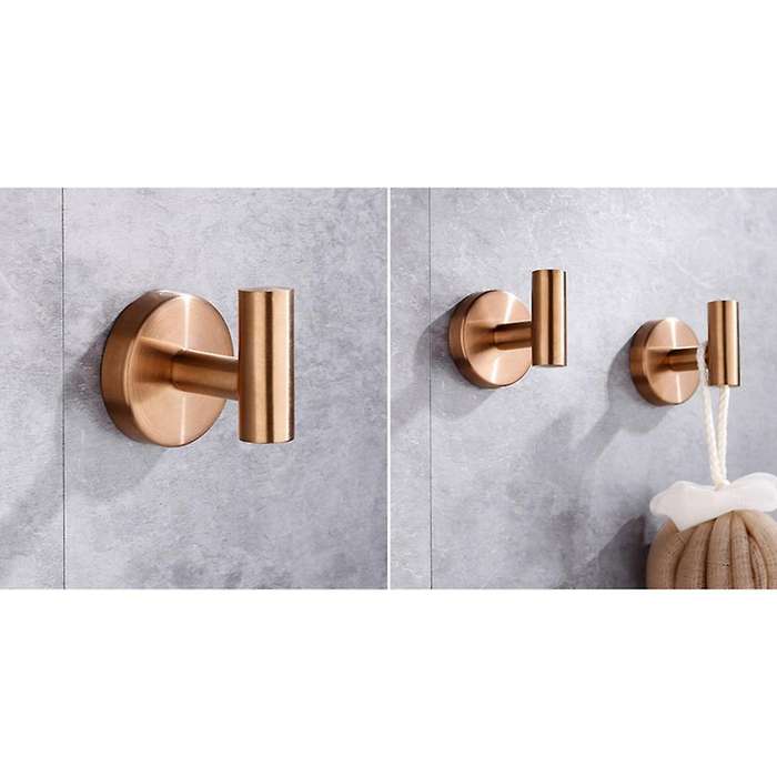 2pcs Bathroom Stainless Steel Heavy Duty for Bathroom Kitchen Living Room Hotel Coat (nail Free)