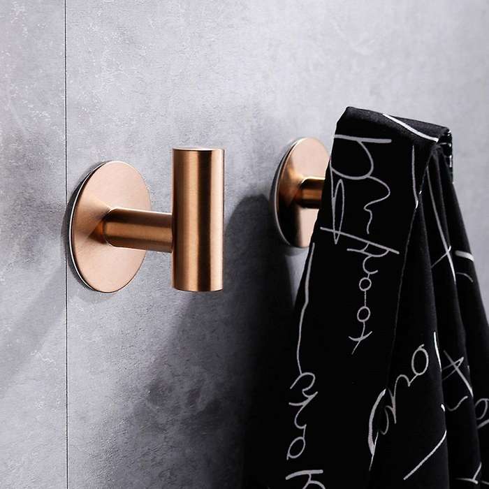 2pcs Bathroom Stainless Steel Heavy Duty for Bathroom Kitchen Living Room Hotel Coat (nail Free)