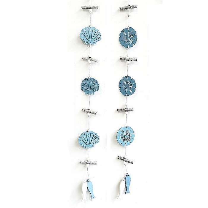 2Pcs Beautiful Style Wooden Hanging Decoration Hollow Crafts Innovative Wall Ornament for Room