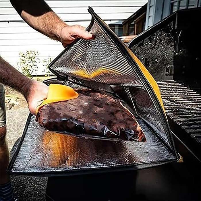 2PCS BBQ Blanket, Meat Insulation Resting Bag for Outdoor BBQ Insulated Resting Bag with Zipper for