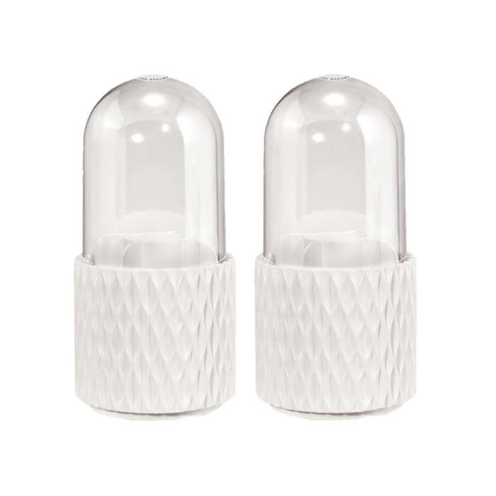 2pcs Brush Holder Dustproof & Waterproof Make Up Brush Organizer Storage with Lid for Vanity and Ba