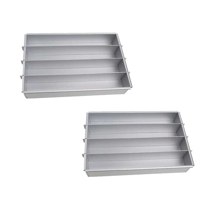 2pcs Cake Mold Box Cutting Strip Mold Cooling Plate Aluminum Alloy Slitter Snowflake Cake Split Case