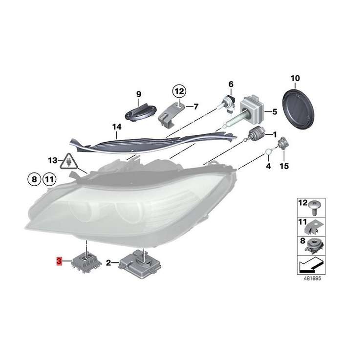 2pcs Car Adaptive Headlight AFS Control Module 63117182396 for E90 E92 E93 E70 X5 E71 X6 E72 X6 E89