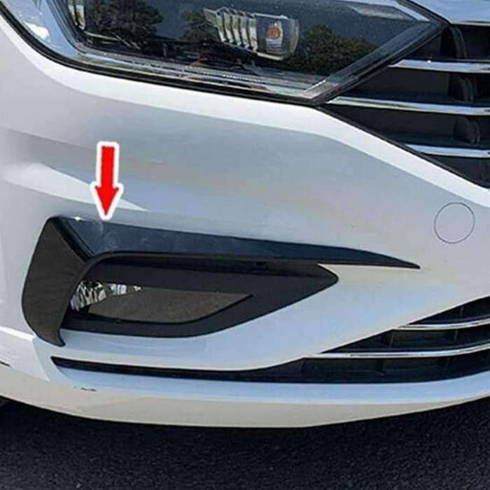 2Pcs Car Bright black Front Bumper Side Vent Fog Light Cover Spoiler Splitter for Mk7 2019-2020