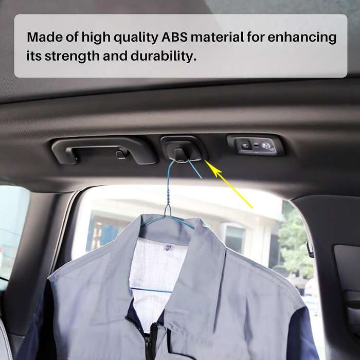2Pcs Car Black ABS Interior Roof Hooks Clothes Hanger Hook Trim for V90 S90 XC40 XC60 XC90 2015-2020