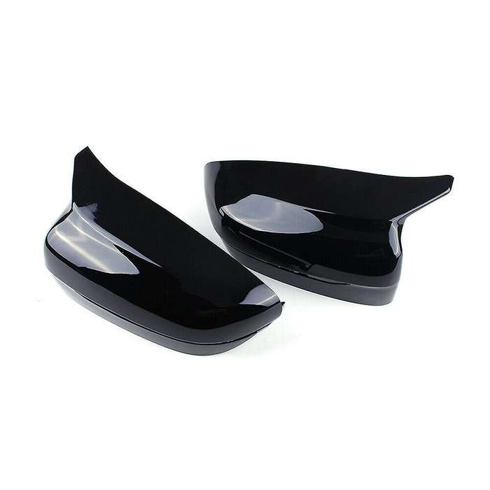 2Pcs Car Bright Black Side Rear View Mirror Cover Replacement for 5 Series G11 G12 G30 G38 2017-2019