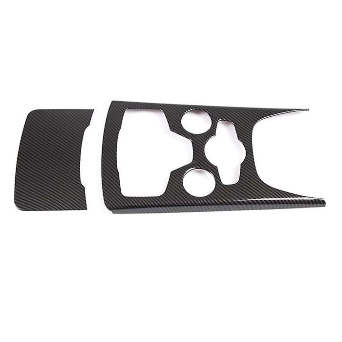 2Pcs Car Carbon Fiber Central Gear Panel Control Panel Decal Interior Modification for Stelvio 2020