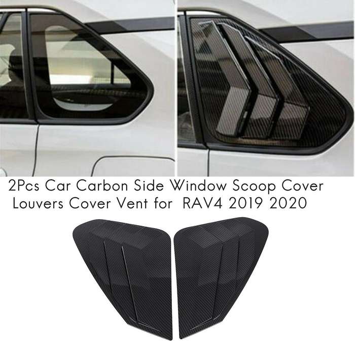 2Pcs Car Carbon Side Window Scoop Cover Louvers Cover Vent for 2019 2020
