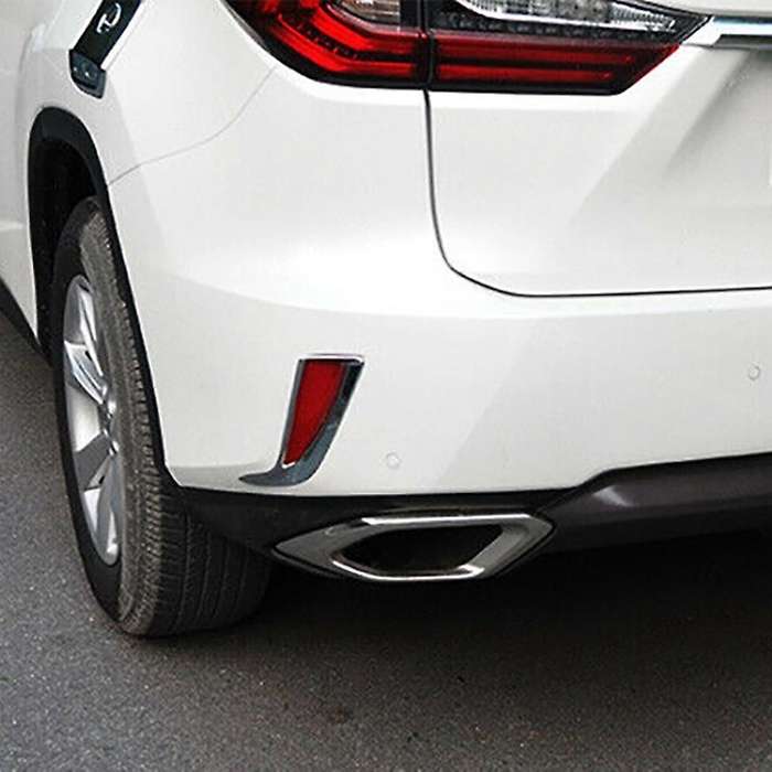 2Pcs Car Chrome Rear Fog Light Lamp Cover Mould Trims for RX 2016-2019