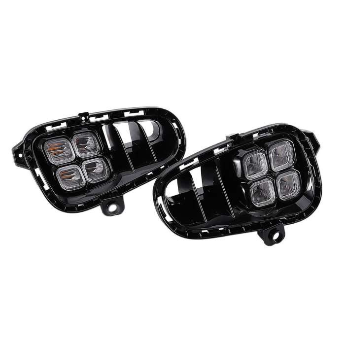 2PCS Car Daytime Running Light for 2018-2020 Front Bumper Fog Light Lamp Assembly LED DRL White Yell