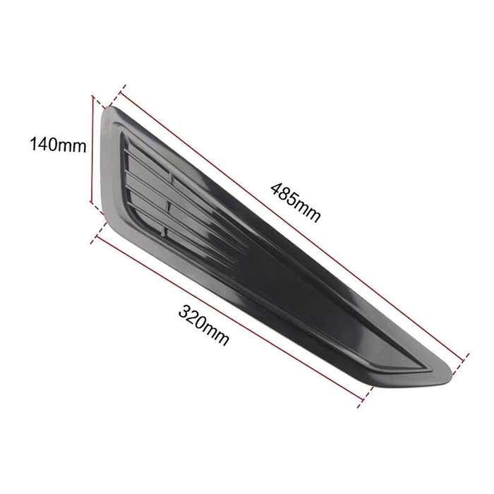 2pcs Car Decorative Front Hood Vent Covers Front Bonnet Hood Air Car Vent Scoop Cover Sticker Car Ac