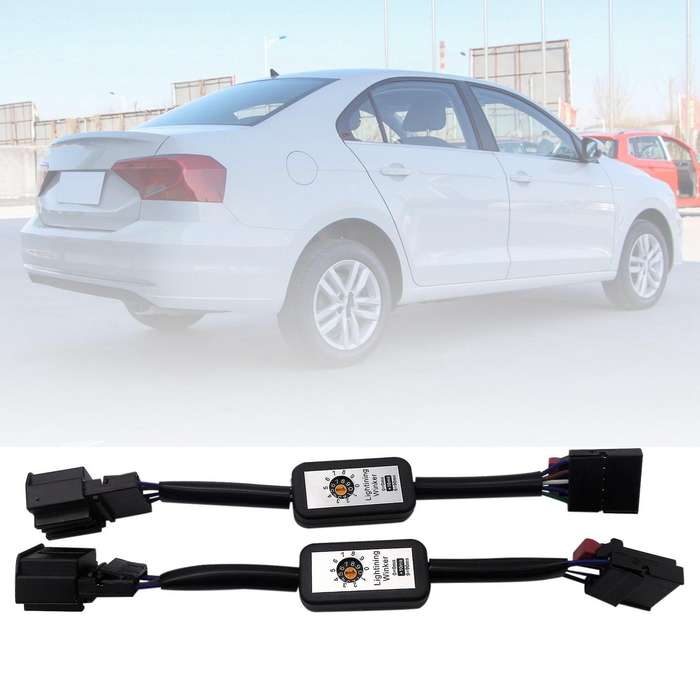 2Pcs Car Dynamic Turn Signal Light LED Tail Light Module Cable Harness for GLI 2017-2018 16D 945 427