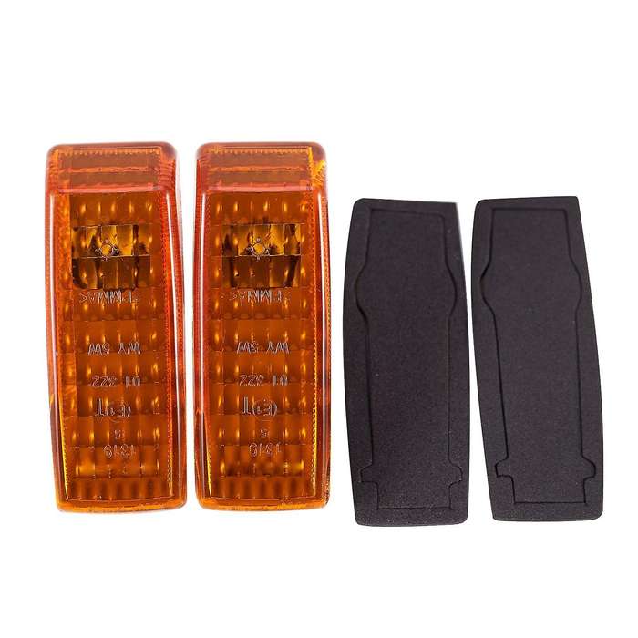 2Pcs Car Fender Turn Signal Light Indicator Repeater Lamp Cover Yellow for Mercedes Benz W124 R129
