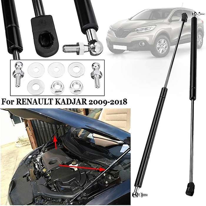 2Pcs Car Front Bonnet Support Shock Gas Rod Accessories for KADJAR 2009-2018