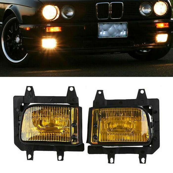 2Pcs Car Fog Lights Fog Lamps Assembly Replacement for  E30 3 Series -1993 63171385945 63171385946