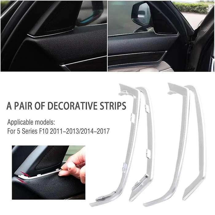 2Pcs Car Front Door Speaker Covers Car Interior Accessories Space Decor Trim Interior for - 5 Series