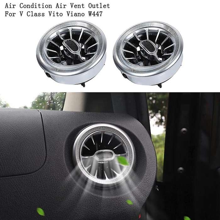 2Pcs Car Front Dashboard AC Condition Vent Outlet Trim for V Class Vito Viano W447 2015-2019