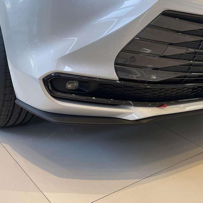 2Pcs Car Front Fog Light Lamp Frame Cover Trims Front Fog Lamp Eyebrow for Sienna 2021-2022