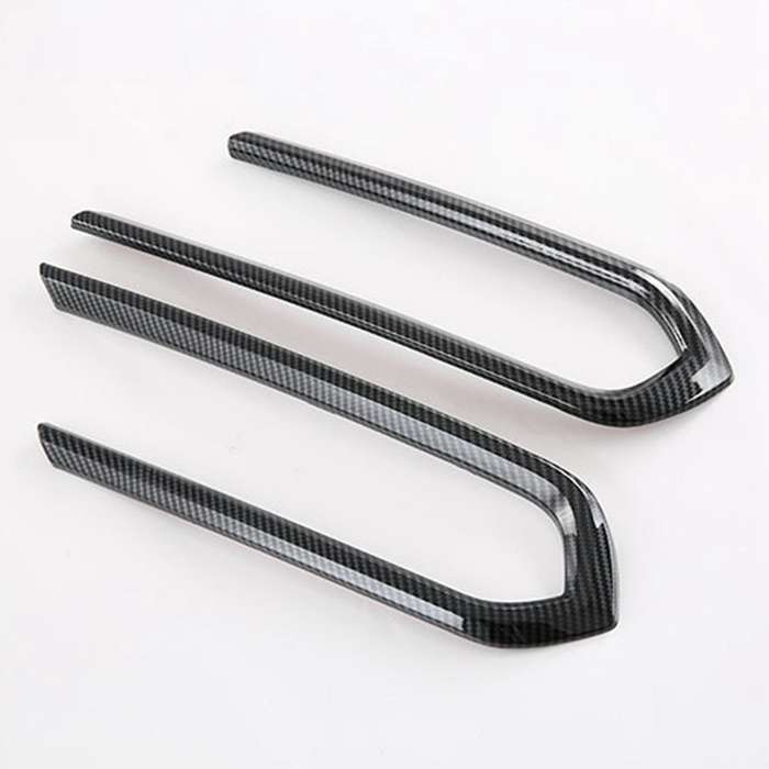 2Pcs Car Front Fog Light Lamp Frame Cover Trims Front Fog Lamp Eyebrow for Sienna 2021-2022