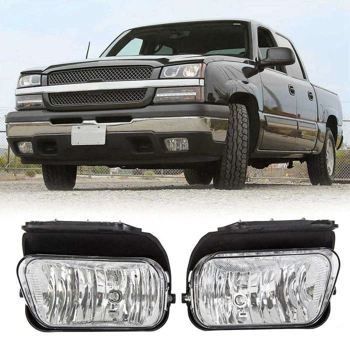 2Pcs Car Front Fog Lights Bumper Daytime Running Driving Lamps for 1500 2500 3500 2003-2006